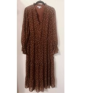 Brown Polka Dot Dress